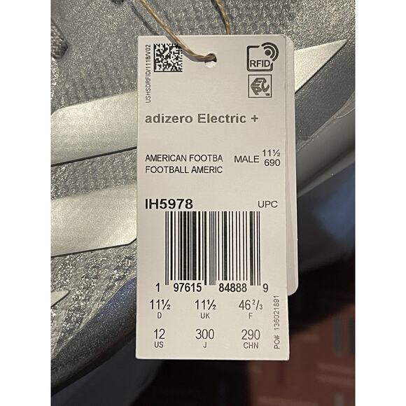 New Men’s Sz 12 Adidas Adizero Electric+ 2 Metallic Sneakers - Picture 7 of 7